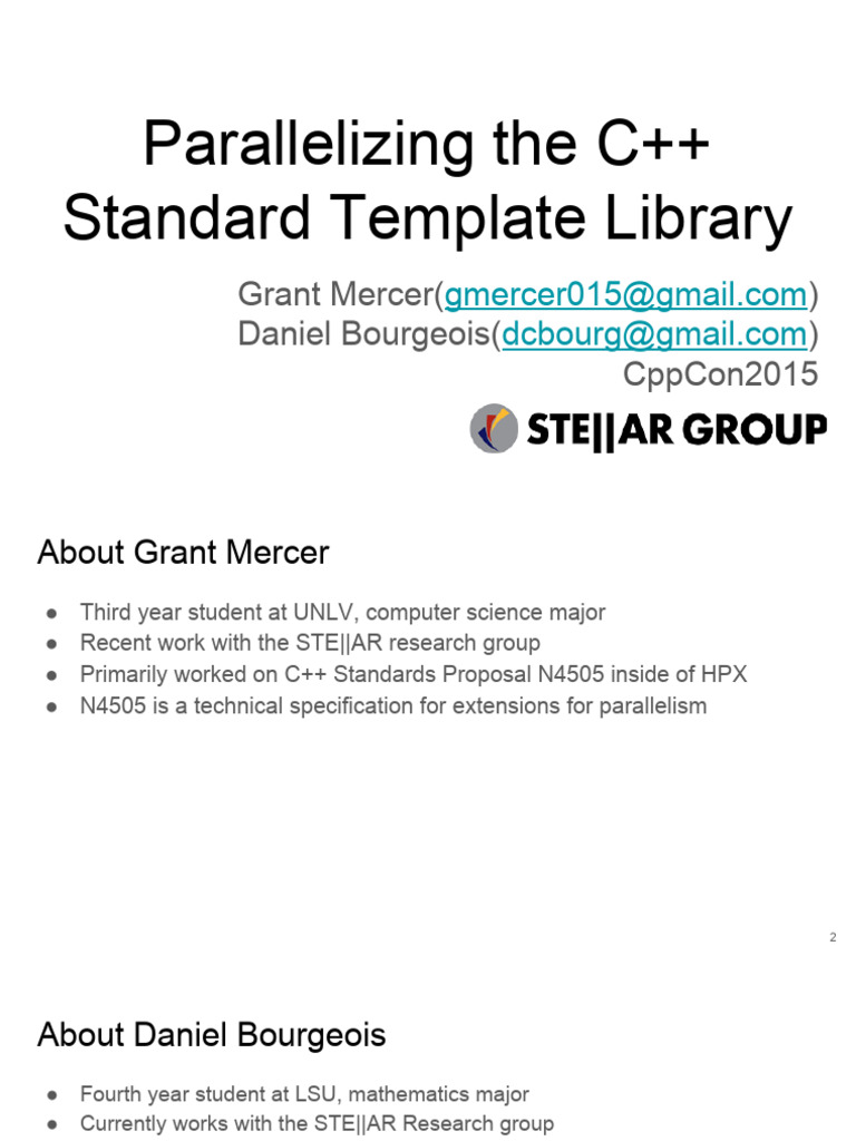 C++ STL Parallelization Guide | PDF | Parallel Computing | C++