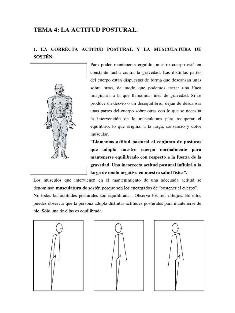 Postura Correcta y Cuidado de la Espalda | PDF | La columna vertebral ...