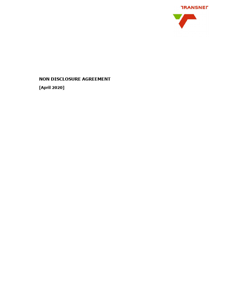 13 - Annexure B - Non Disclosure Agreement - April 2020 - v1 | PDF ...