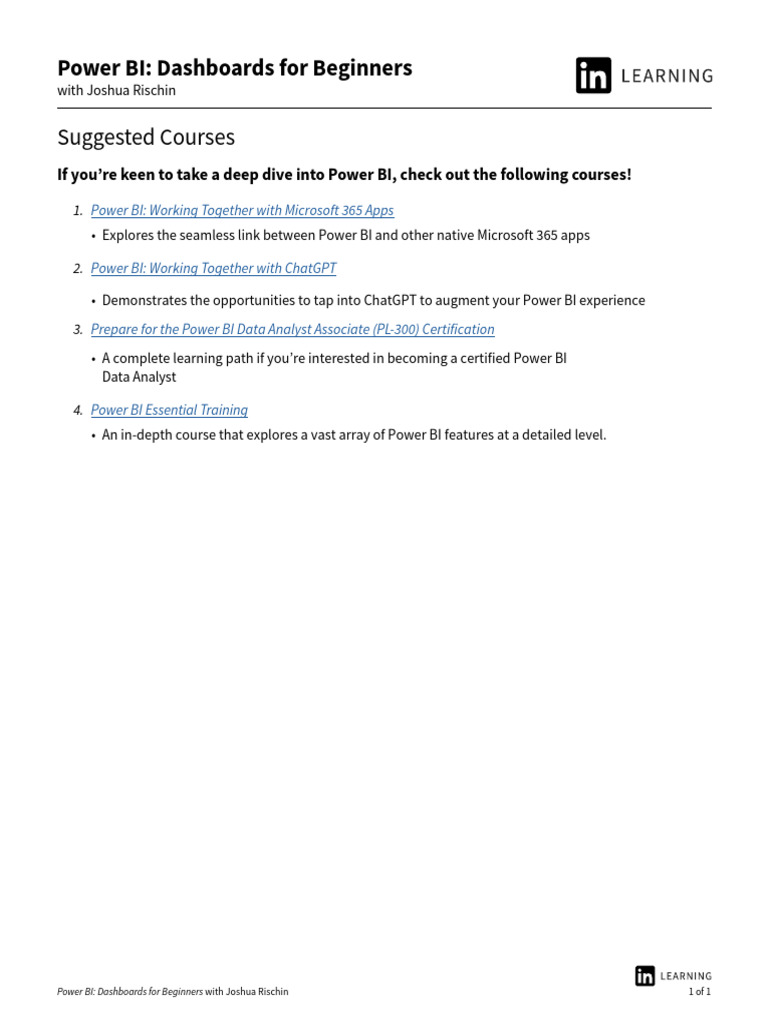 Suggested Courses | PDF