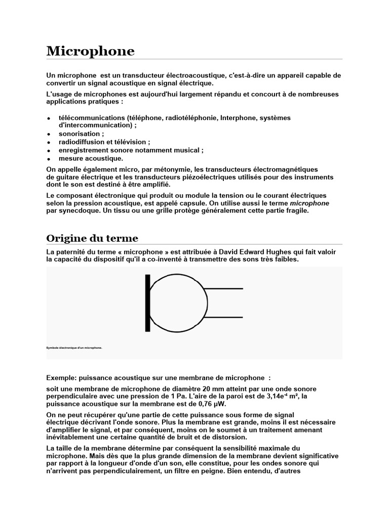 LE Microphone | PDF | Microphone | Technologies de l'information et de ...