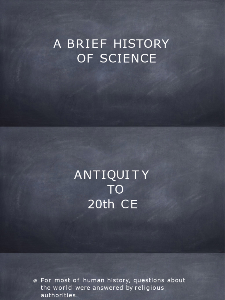 History of Science: From Antiquity to 20th Century | PDF | Science ...