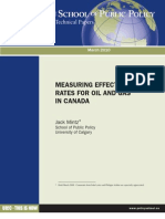 Measuring Effective Tax Rates For Oil and Gas in Canada: SPP Technical Papers