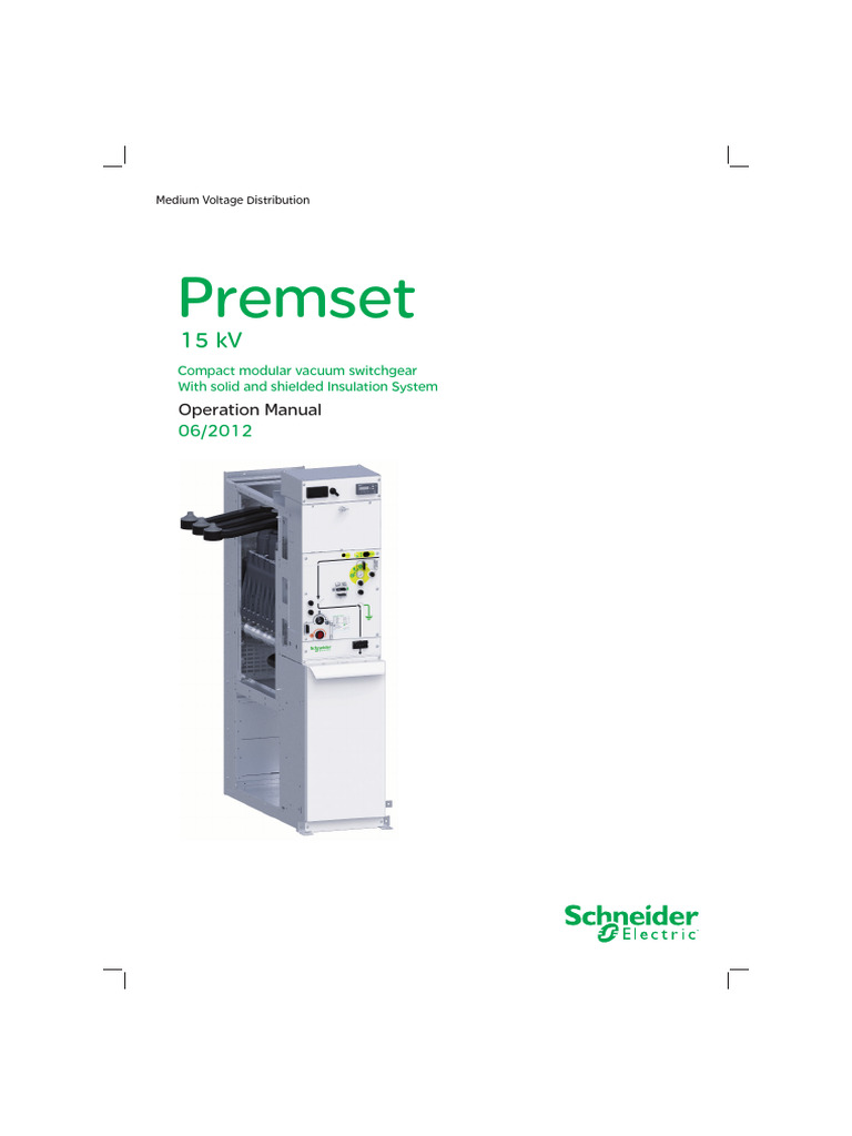 Premset Switchgear Operation Manual | PDF | Switch | Safety