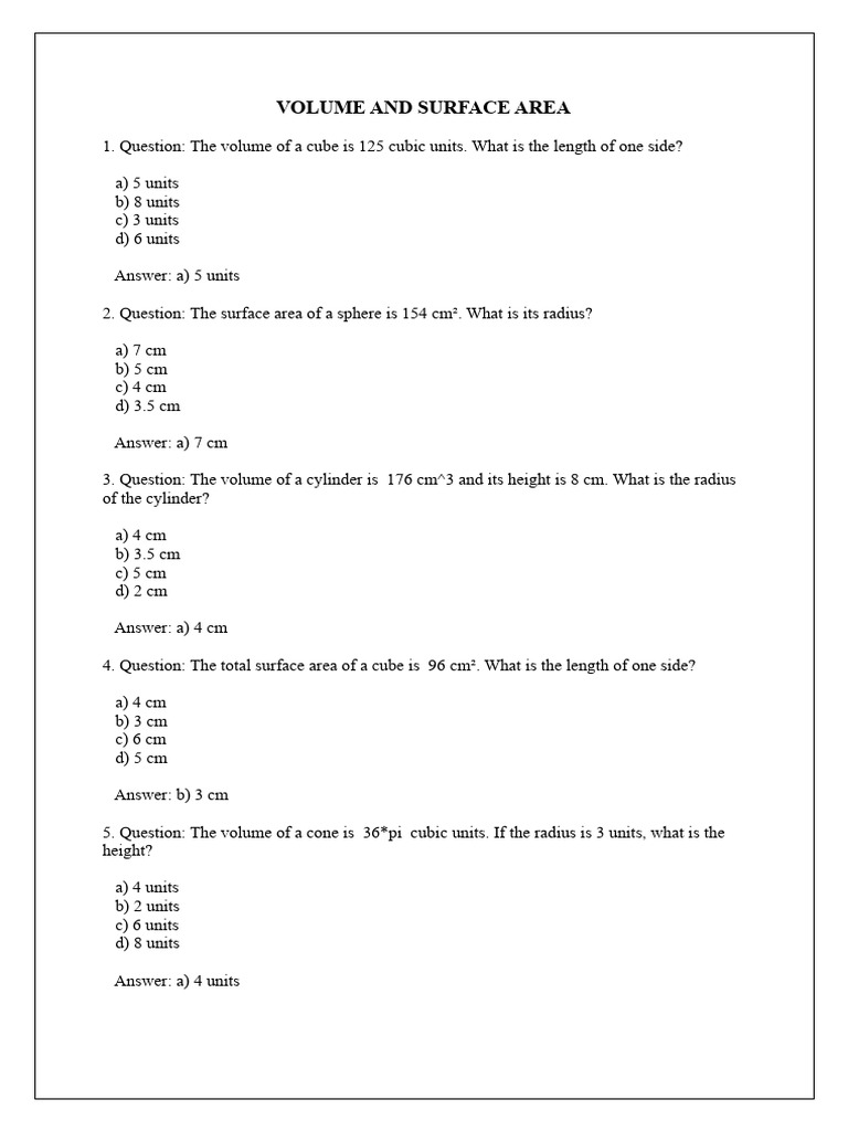Quantitative Pages 17 | PDF | Volume | Area