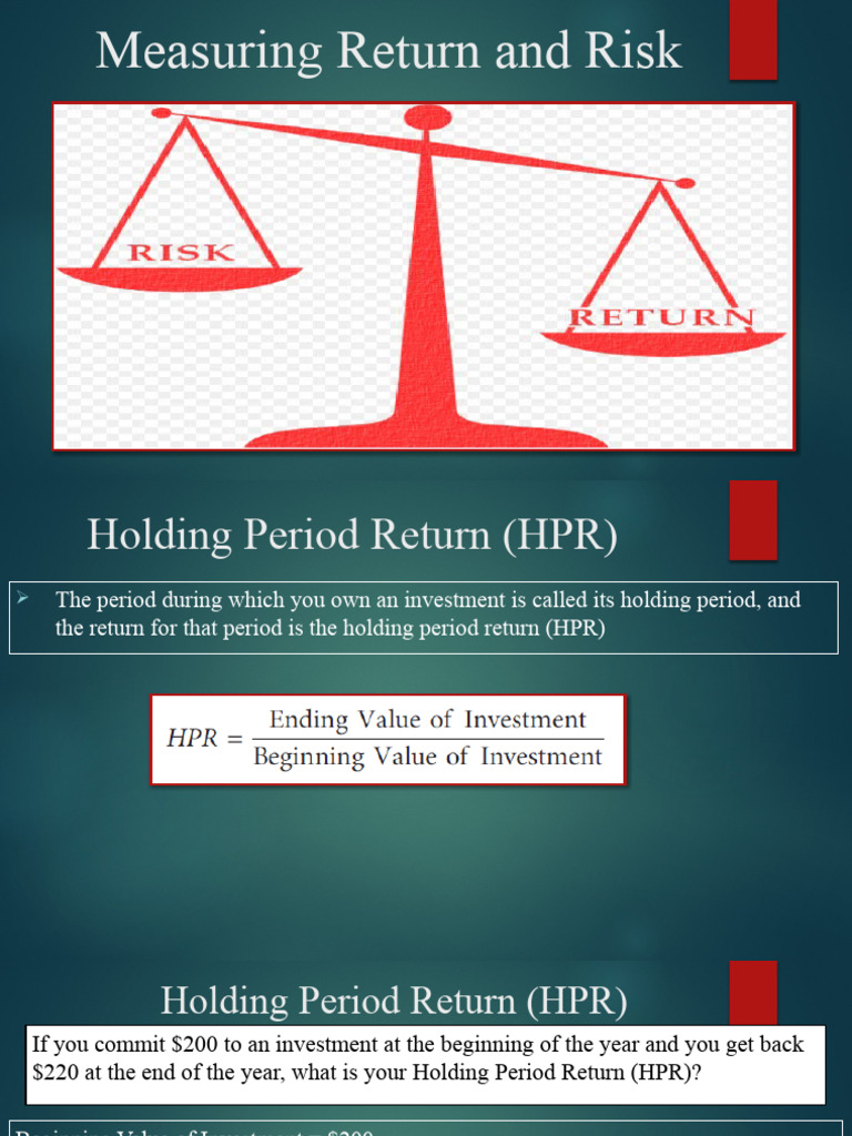 Understanding HPR, HPY, and Risk Measures | PDF | Coefficient Of ...