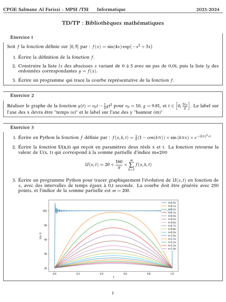 Bibliothèques Mathématiques en Python | PDF | Matrice (Mathématiques ...