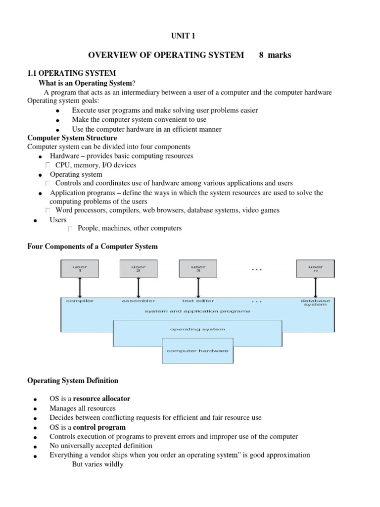 Overview of Operating Systems Components | PDF | Operating System ...