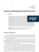 3 Prof. DR Vukašin Pavlović Makijaveli Republikanizam I Tehnologija Vlasti