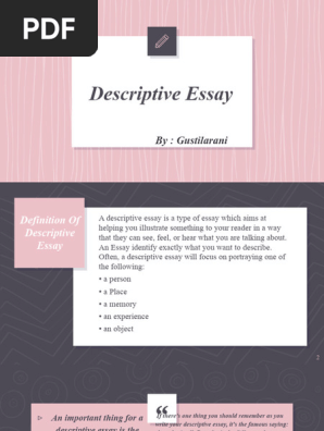 Descriptive Essay