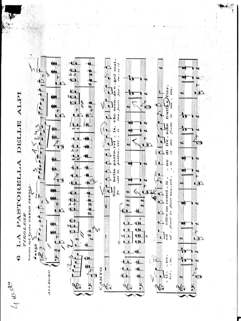 Pastorella Delle Alpi Rossini | PDF