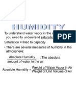 Understanding Saturation and Measures of Humidity