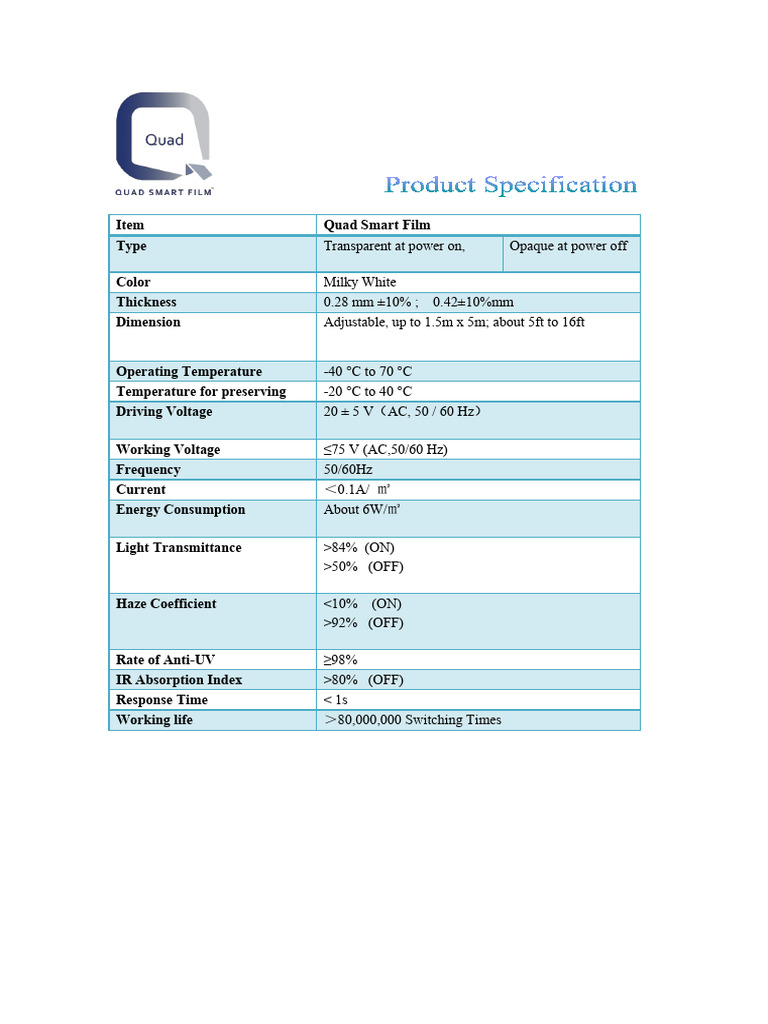 Product Specification | PDF | Technology & Engineering