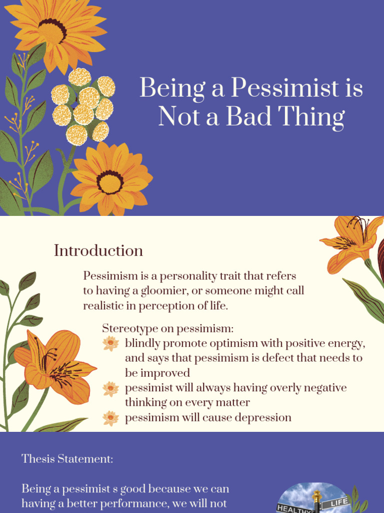 Benefits of Embracing Pessimism | PDF | Pessimism | Optimism
