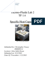 Thermo-Fluids Lab 2 TF 1.6 Specific Heat Capacity