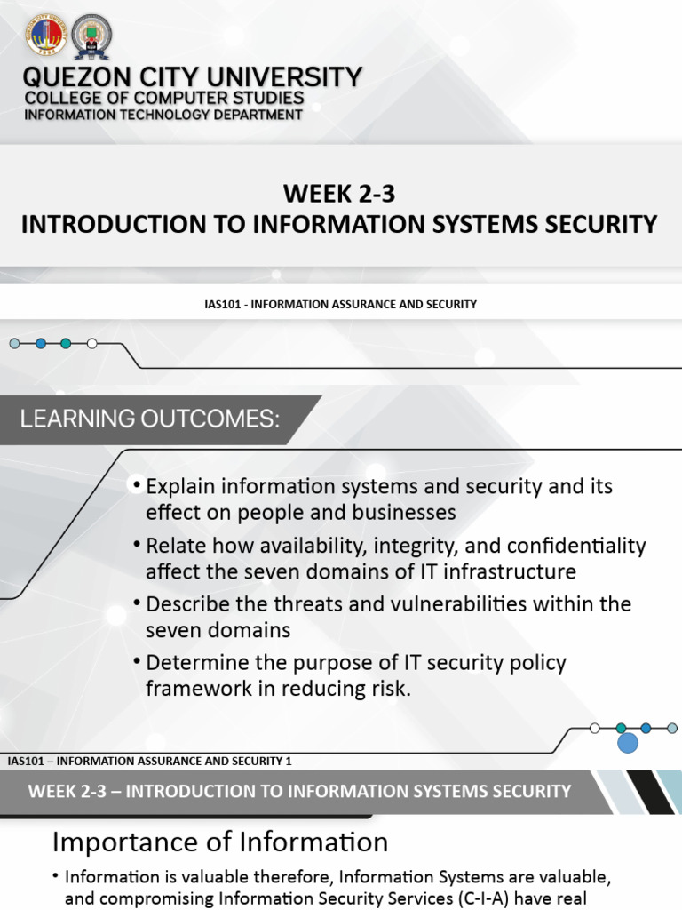 Introduction to Information Systems Security | PDF | Security ...