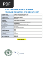 Company Information Sheet (CIS) Form | PDF
