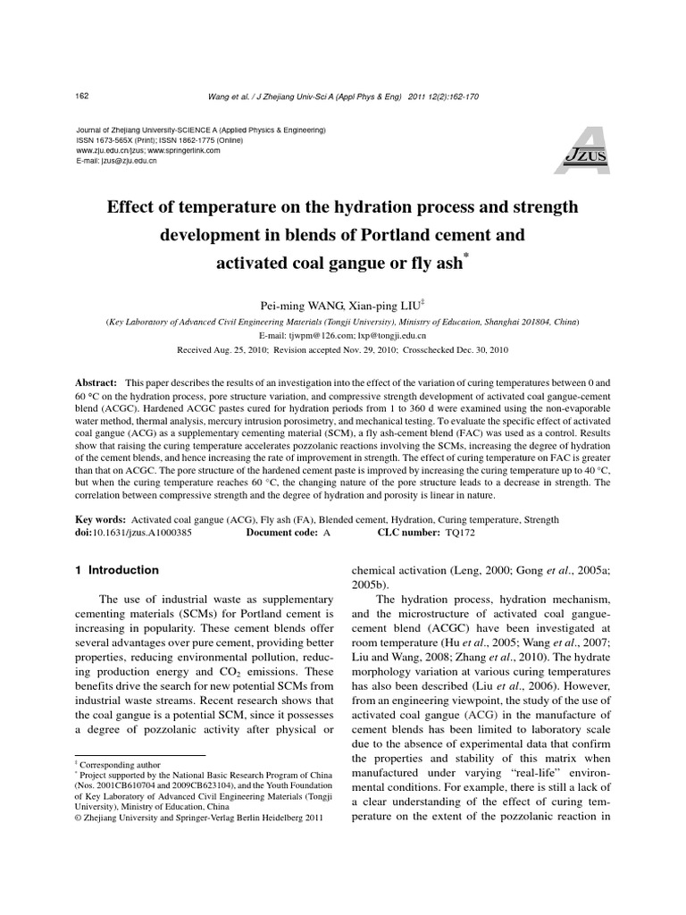 Effect of Temperature On The Hydration Process | PDF | Cement | Concrete