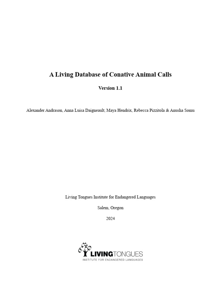 Living Database of CACs 1.1 | PDF | Orthography | Databases
