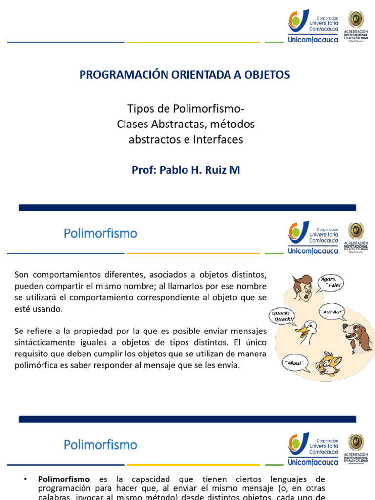 Polimorfismo en Programación Orientada a Objetos | PDF | Herencia ...