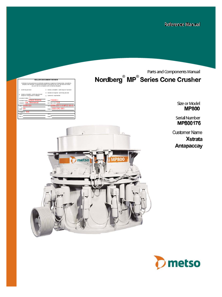 Manual - Chancado Secundario - Metso 25580-220-V1a-Mfcc-00101-Sub-001 ...