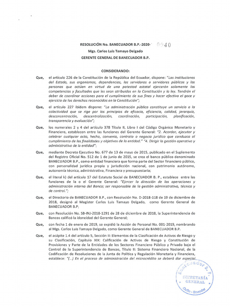 Resolucion 040 | PDF