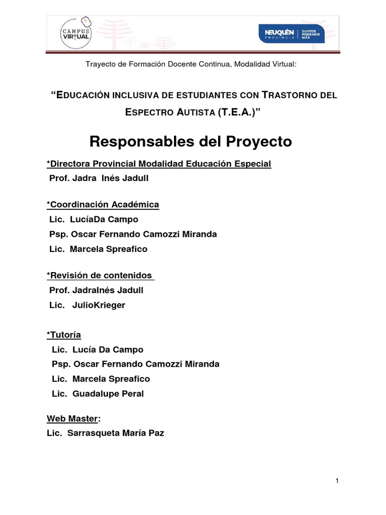 Educación Inclusiva para Estudiantes con TEA | PDF | Inclusión ...