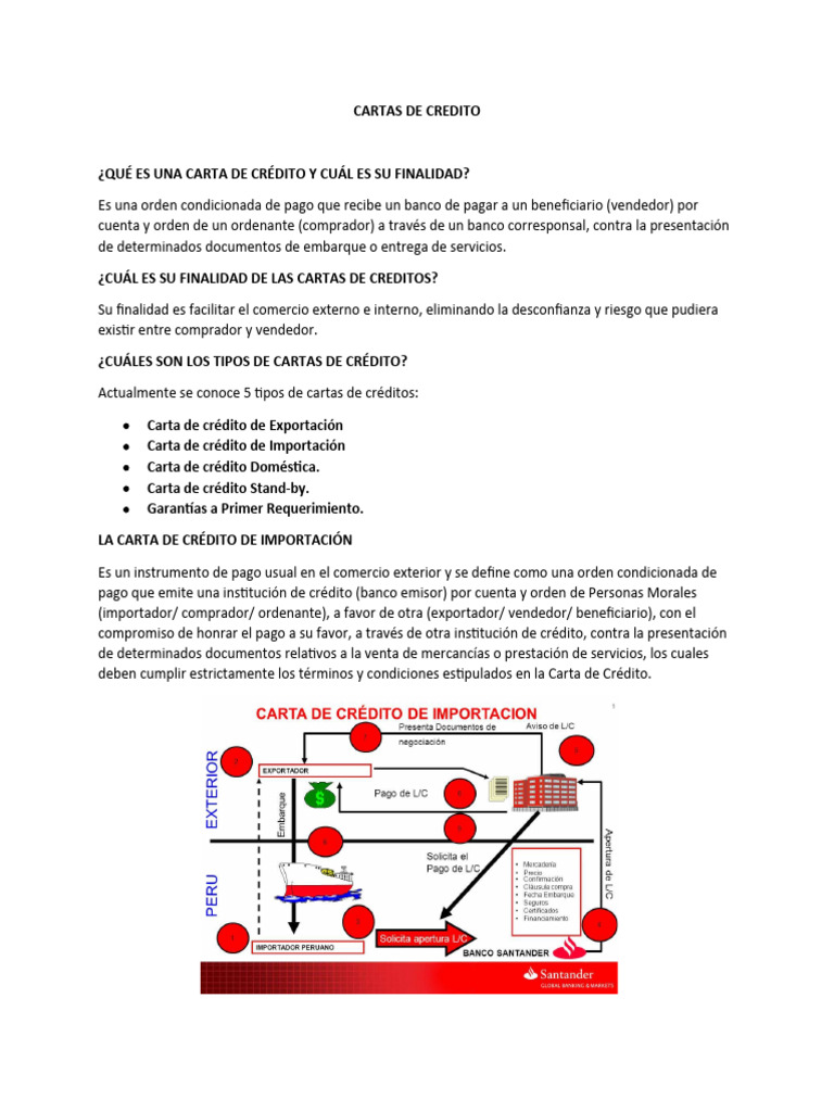 Guía Completa sobre Cartas de Crédito | PDF | Carta de crédito | Bancos
