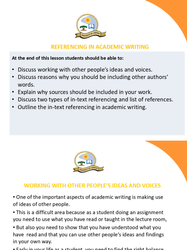 Academic Referencing Techniques Guide | PDF | Cognition | Human ...