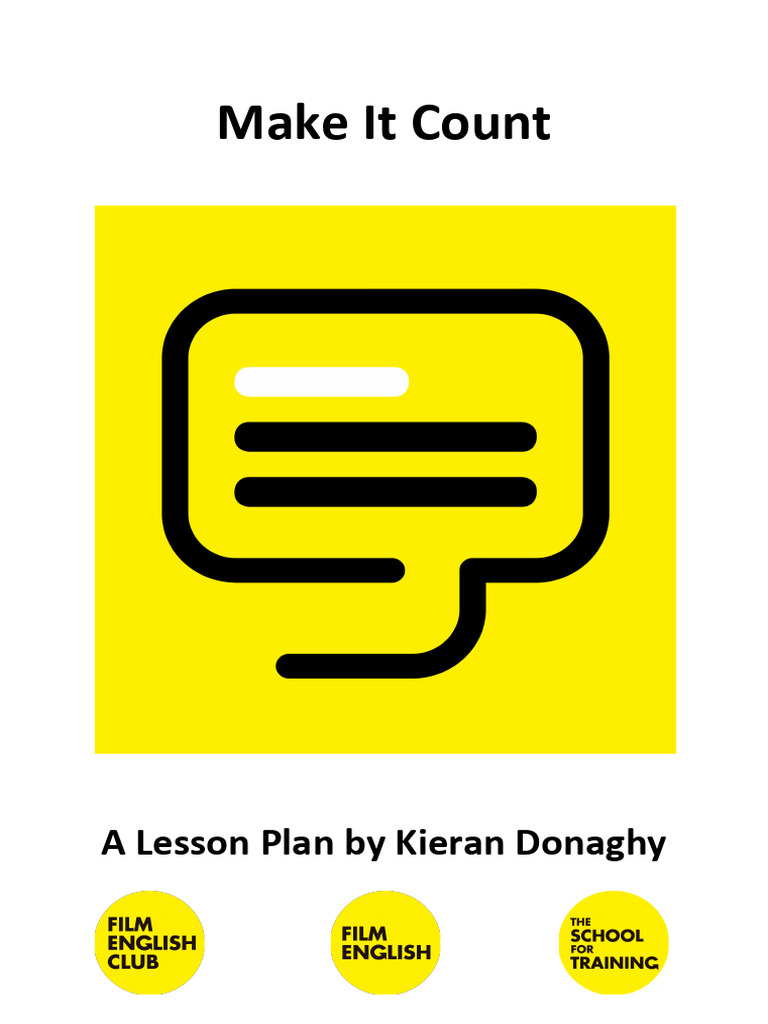 ESL Lesson Plan: Make It Count Film | PDF | Teachers | Learning