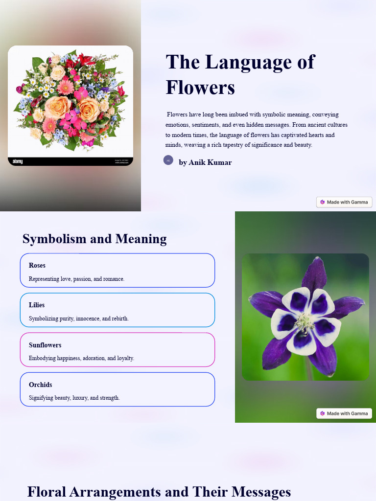 The Symbolism of Flowers Explained | PDF | Flowers | Flower Bouquet
