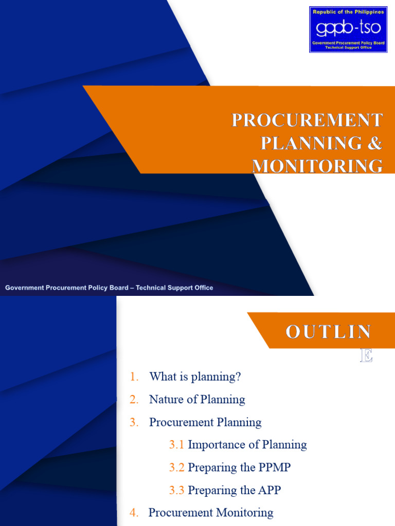 02 Proc Planning & Monitoring - DAAM.05102018 - EDITED1 | PDF ...