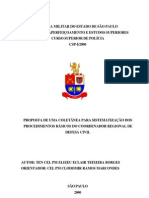 PROPOSTA DE UMA COLETÂNEA PARA SISTEMATIZAÇÃO DOS PROCEDIMENTOS BÁSICOS DO COORDENADOR REGIONAL DE DEFESA CIVIL