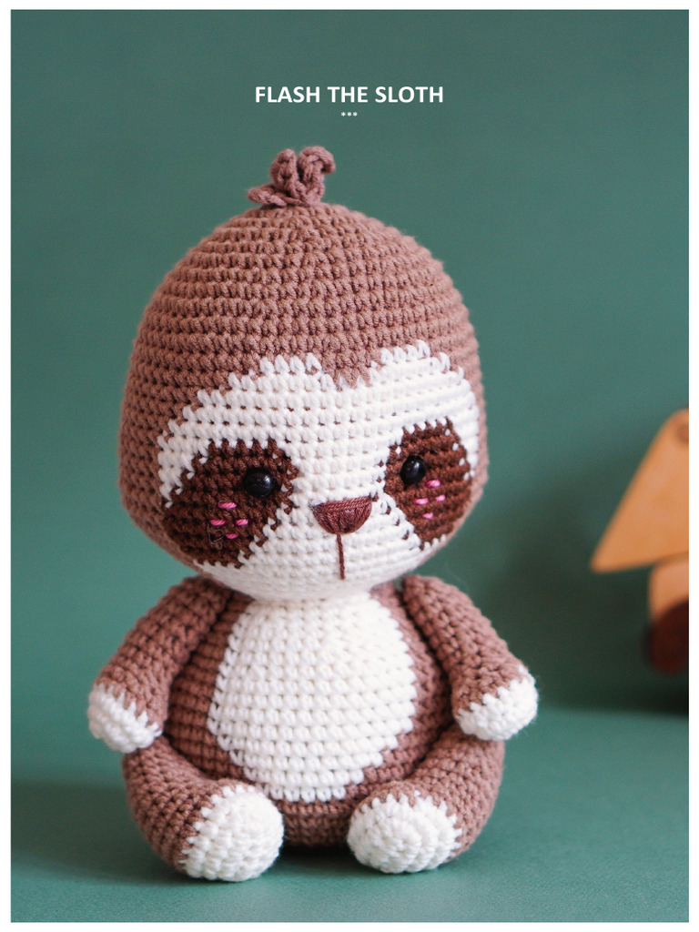 Flash the Sloth Crochet Pattern | PDF | Crochet | Weaving