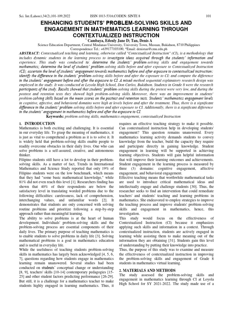 Problem Solving 2 | PDF | Learning | Quantitative Research