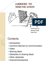 Presentation 1 - Barriers To - Communication
