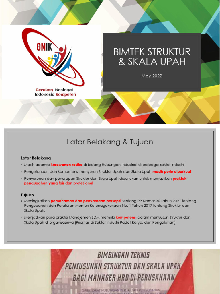Bimtek Struktur dan Skala Upah 2022 | PDF