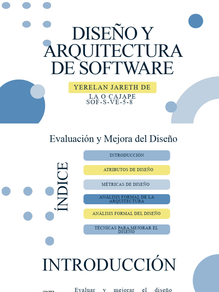 Diseño y Arquitectura de Software - Yerelan de La o | PDF | Diseño ...
