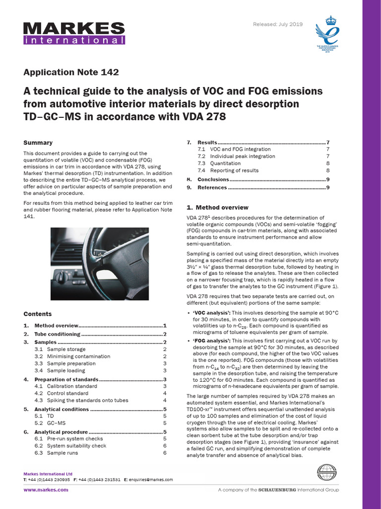 VOC and FOG Emissions Analysis Guide | PDF | Gas Chromatography ...