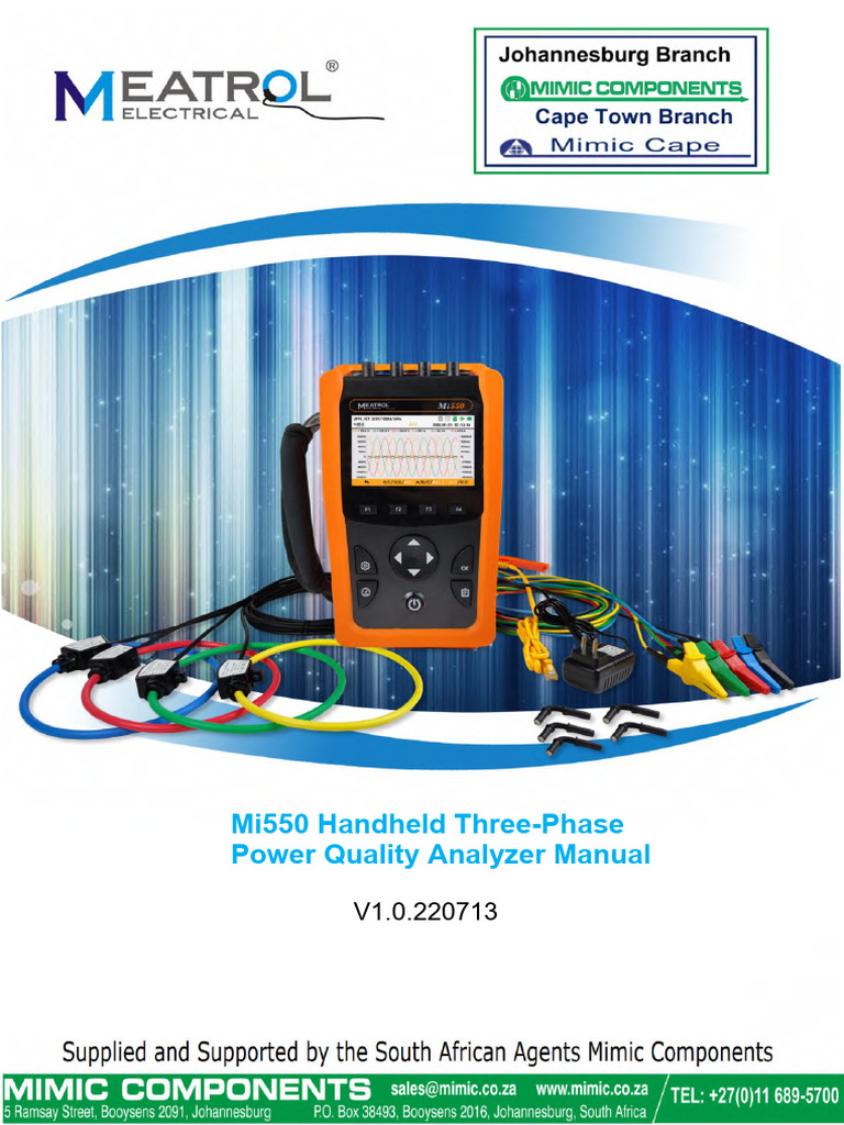 Mi550 Power Quality Analyzer Manual | PDF | Ac Power | Electrical ...