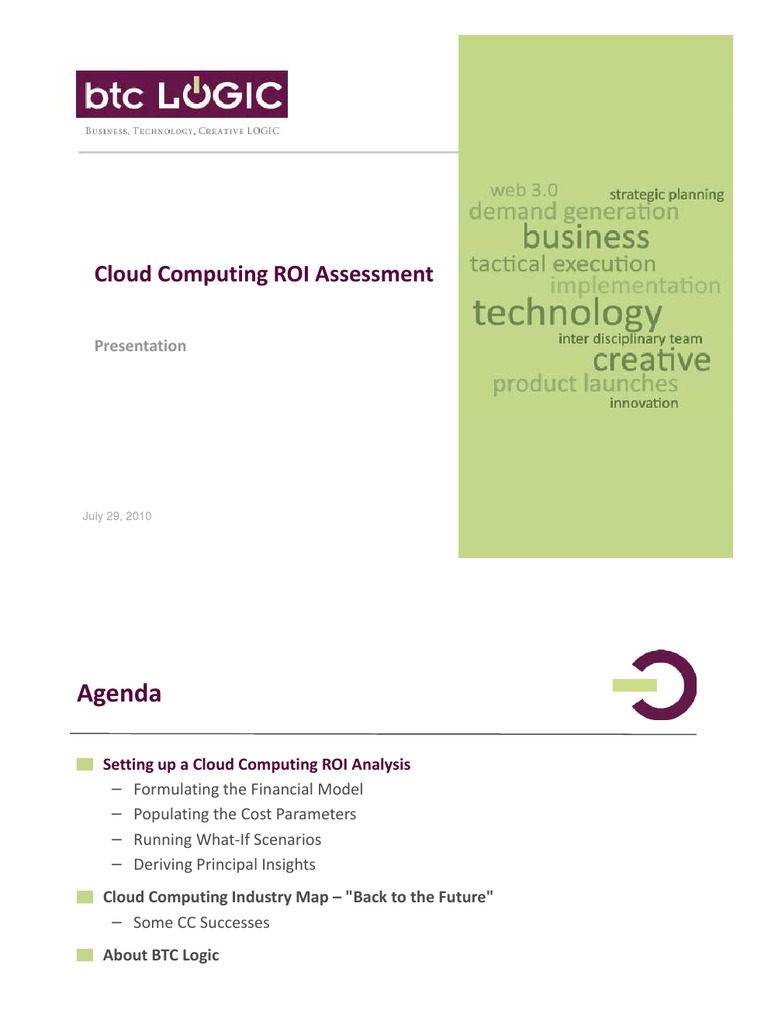 Cloud Computing ROI Analysis Guide | PDF | Proprietary Software | Cloud ...
