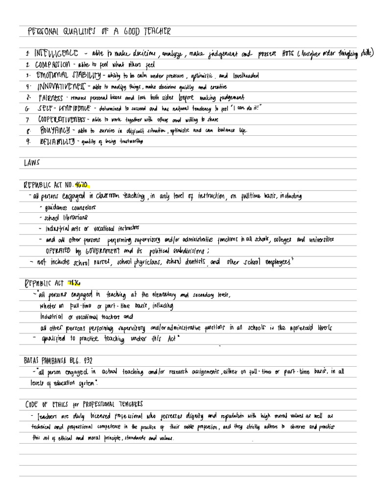 1st Sem 2nd Year Notes | PDF