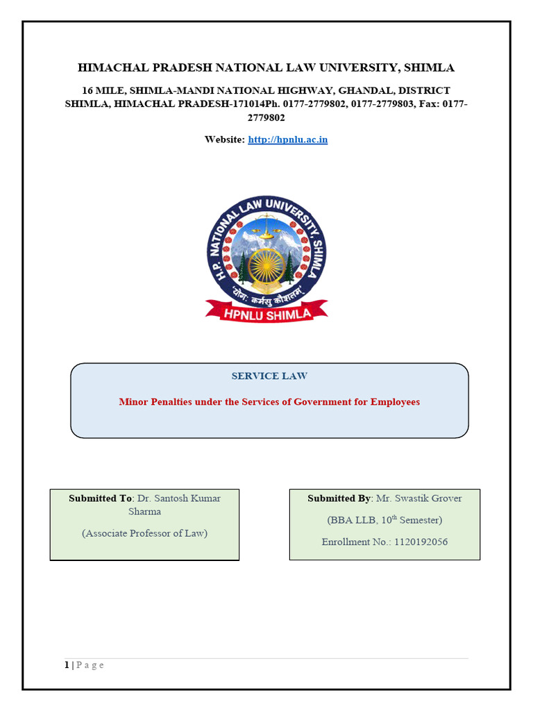 Minor Penalties in Government Service | PDF | Negligence | Employment