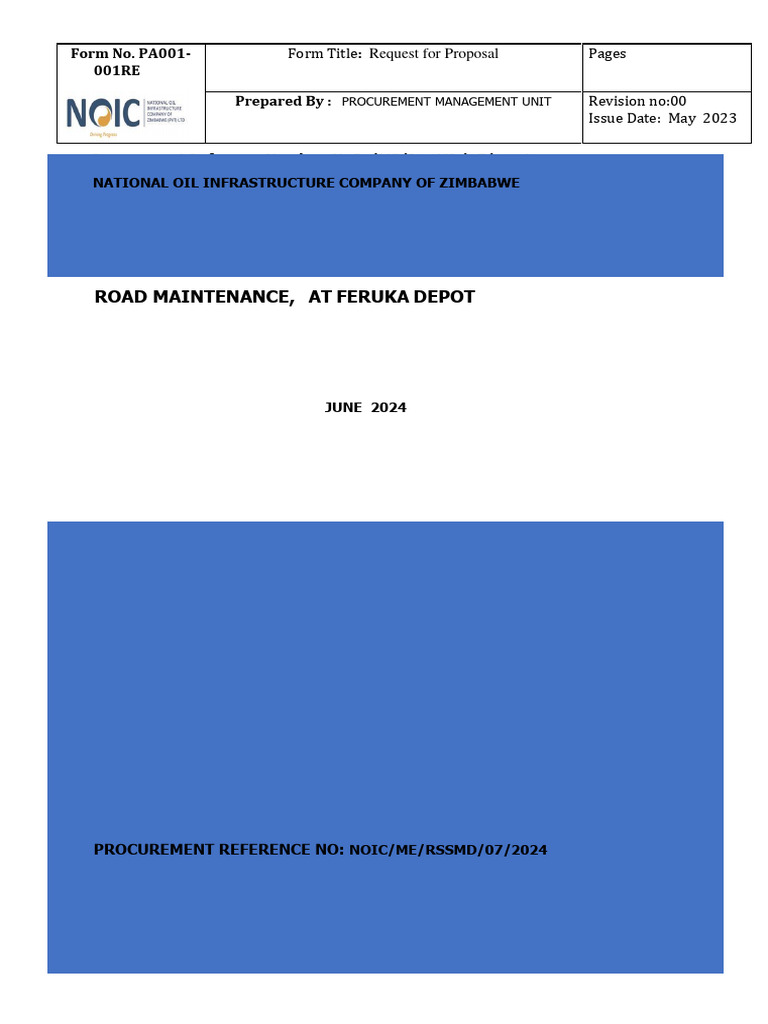Surfacing of Road at Feruka Depot RFP Document PK Reviewed | PDF ...