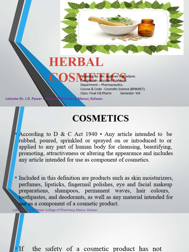 Advantages and Challenges of Herbal Cosmetics | PDF | Cosmetics | Shampoo