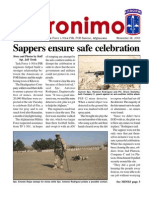 Sappers Ensure Safe Celebration: November 28, 2003 Vol. I No. 3 Task Force 1-501st PIR, FOB Salerno, Afghanistan
