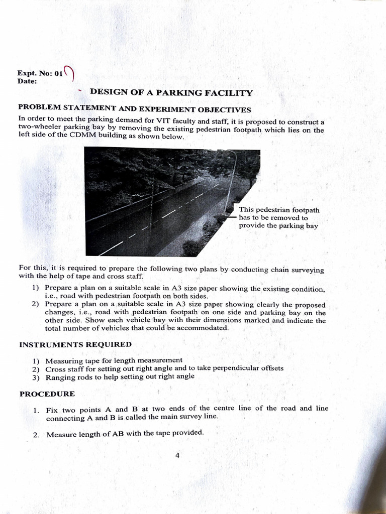 Design of Two-Wheeler Parking Facility | PDF