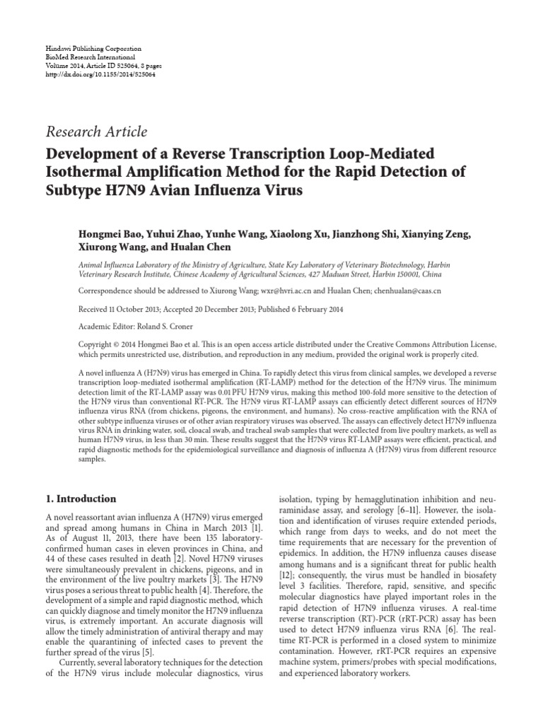 2014 - Bao Et - Al - Development of A Reverse Transcription Loop ...