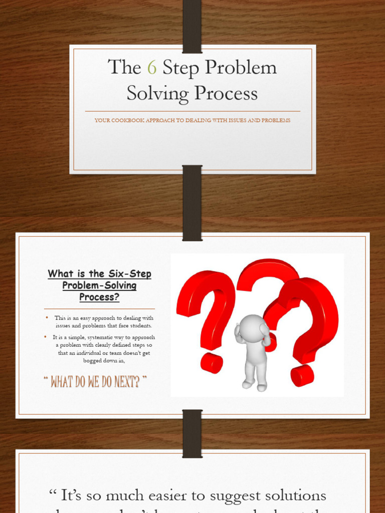 Six Step Problem Solving Process | PDF | Cognition | Cognitive Science