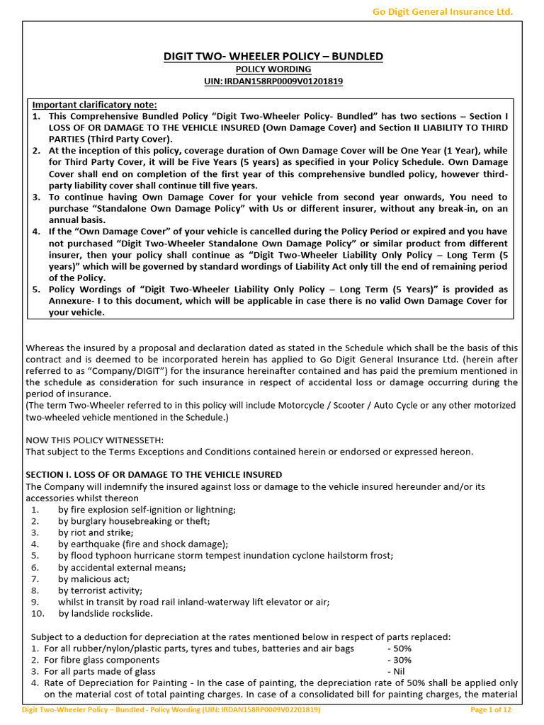 digit-two-wheeler-policy-bundled-pdf-indemnity-insurance